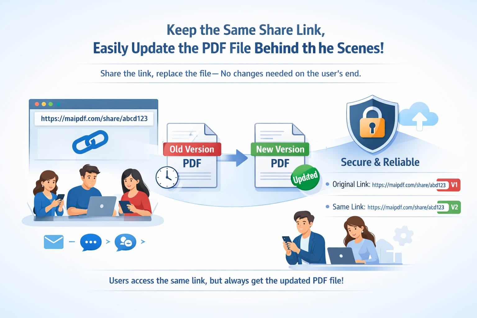 MaiPDF hosted PDF sharing page preview