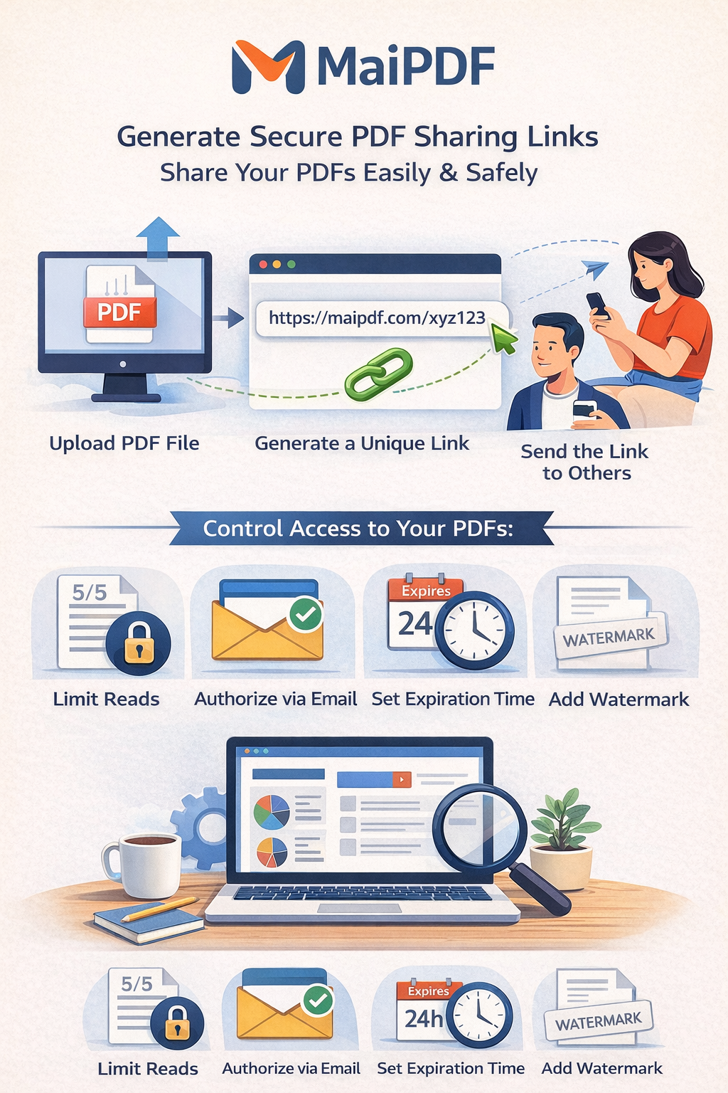 MaiPDF secure PDF sharing showcase